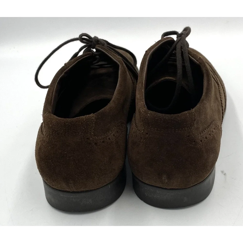 JM Weston Men's Suede Leather Oxford Dress Shoes Brown Size‎ 7.5 D